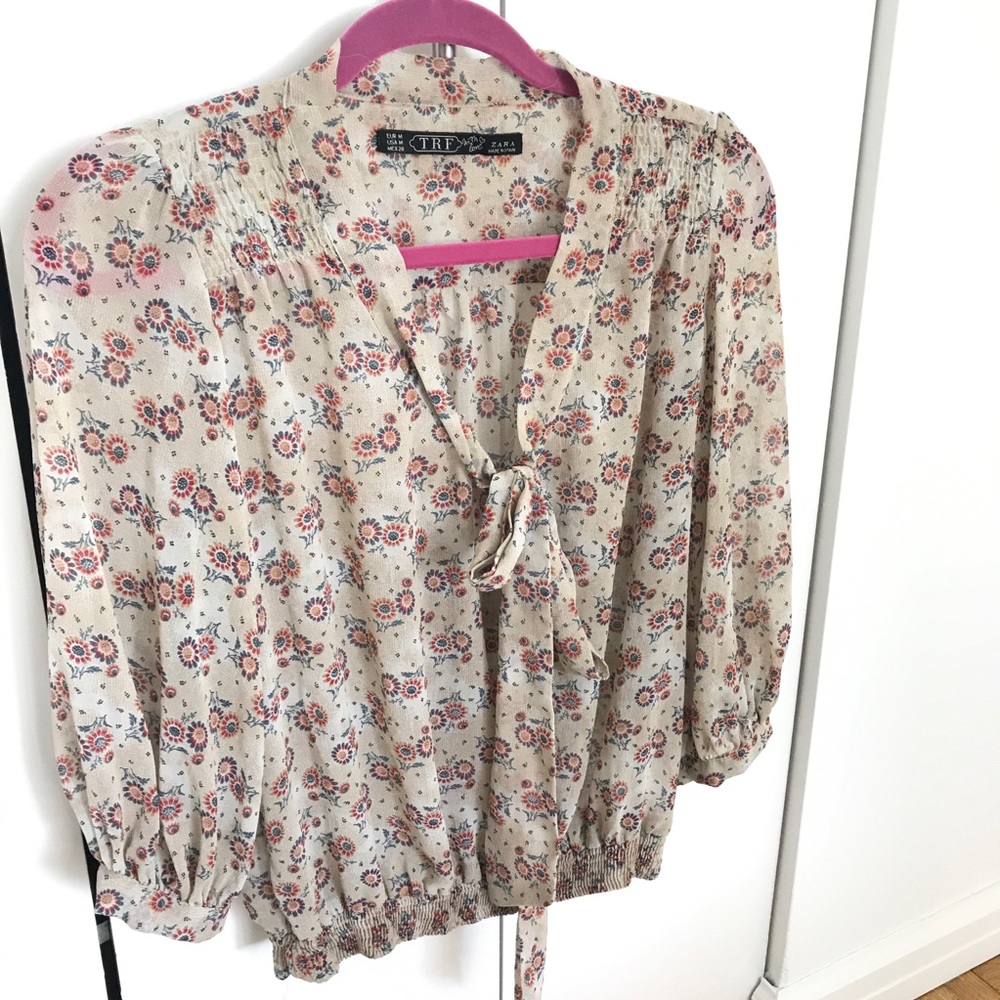 Zara sheer shirt